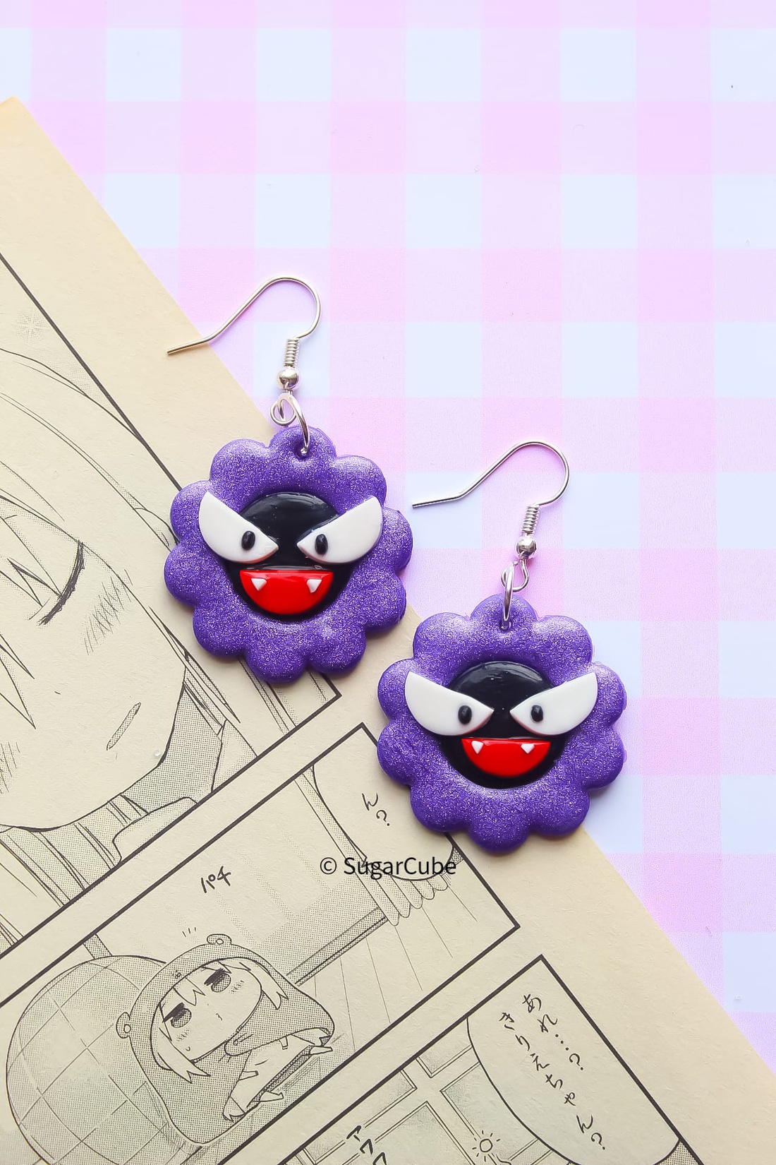 Cercei Gastly - bijuterii - cercei - cercei cu figurine - Artynos.ro