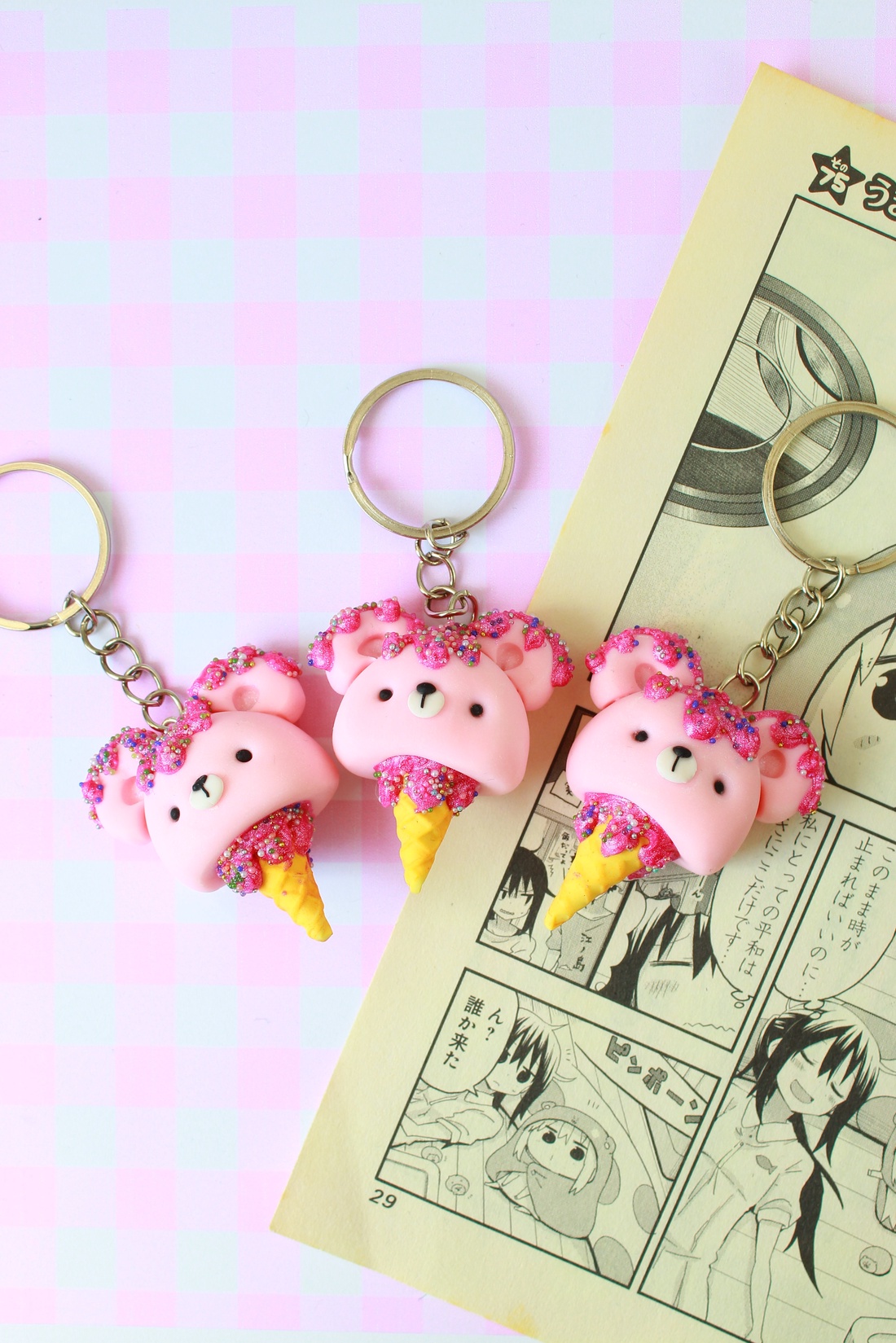 Breloc ursulet kawaii - genți și portofele - accesorii genți - breloc - Artynos.ro