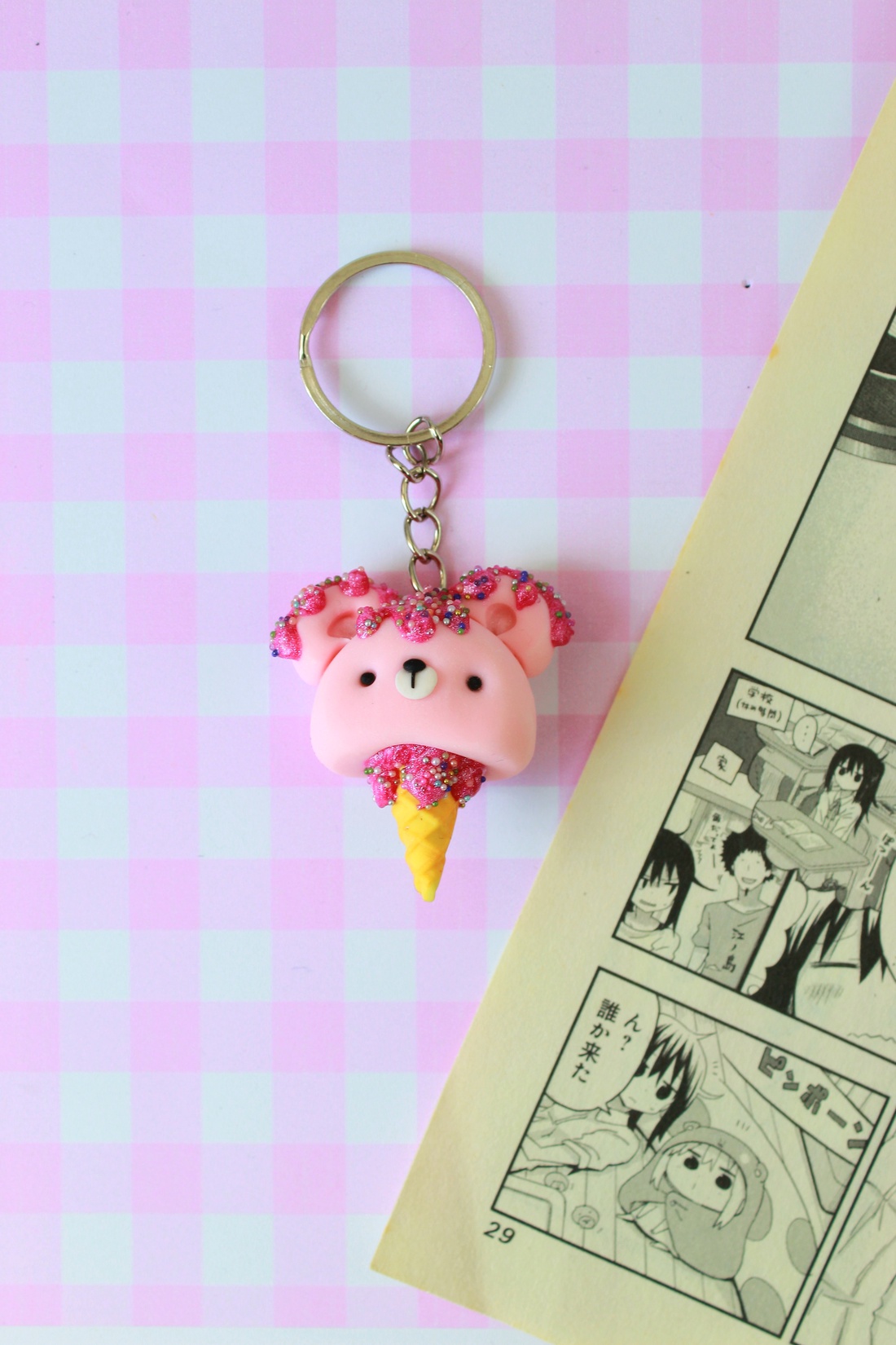 Breloc ursulet kawaii - genți și portofele - accesorii genți - breloc - Artynos.ro