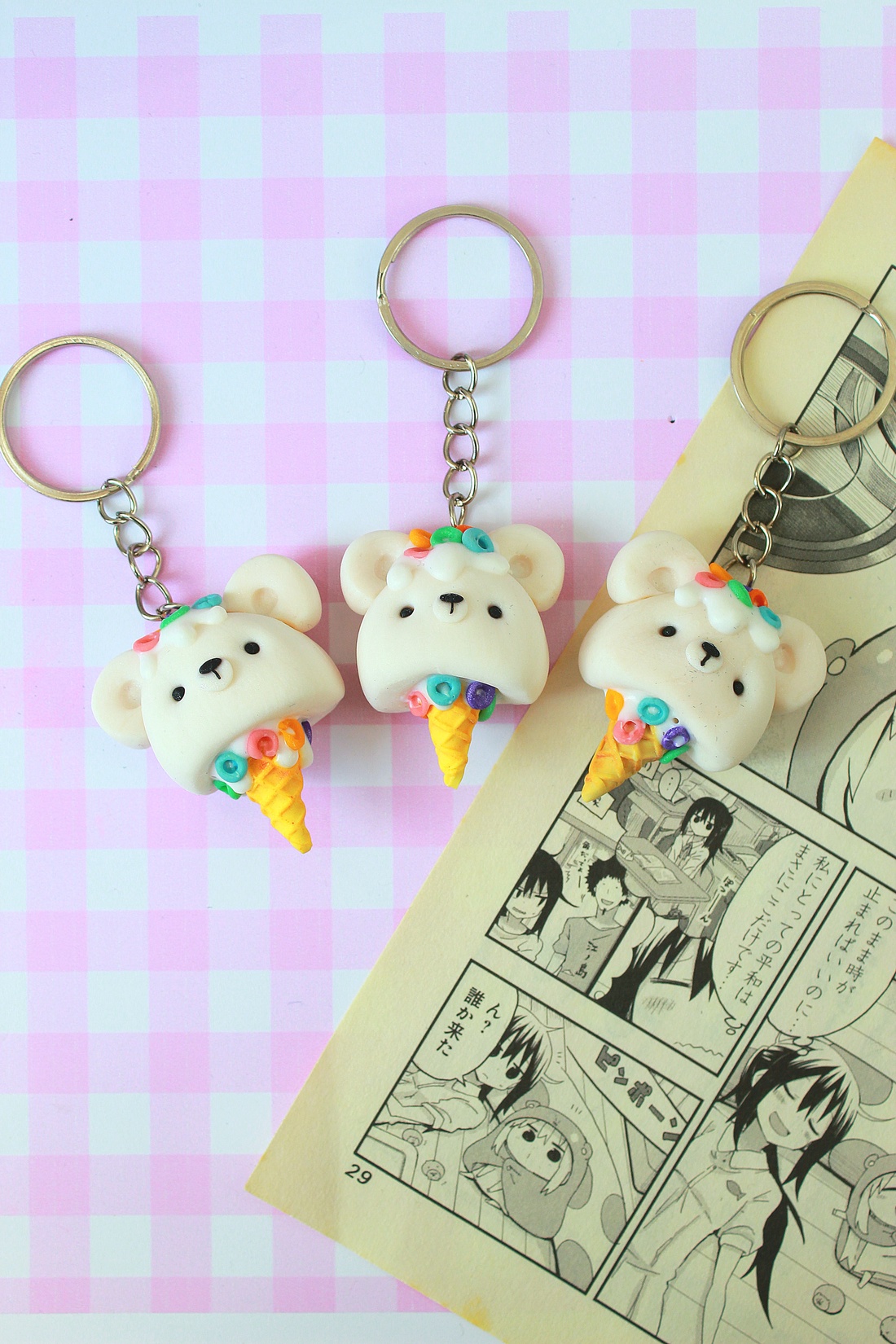 Breloc ursulet kawaii - genți și portofele - accesorii genți - breloc - Artynos.ro