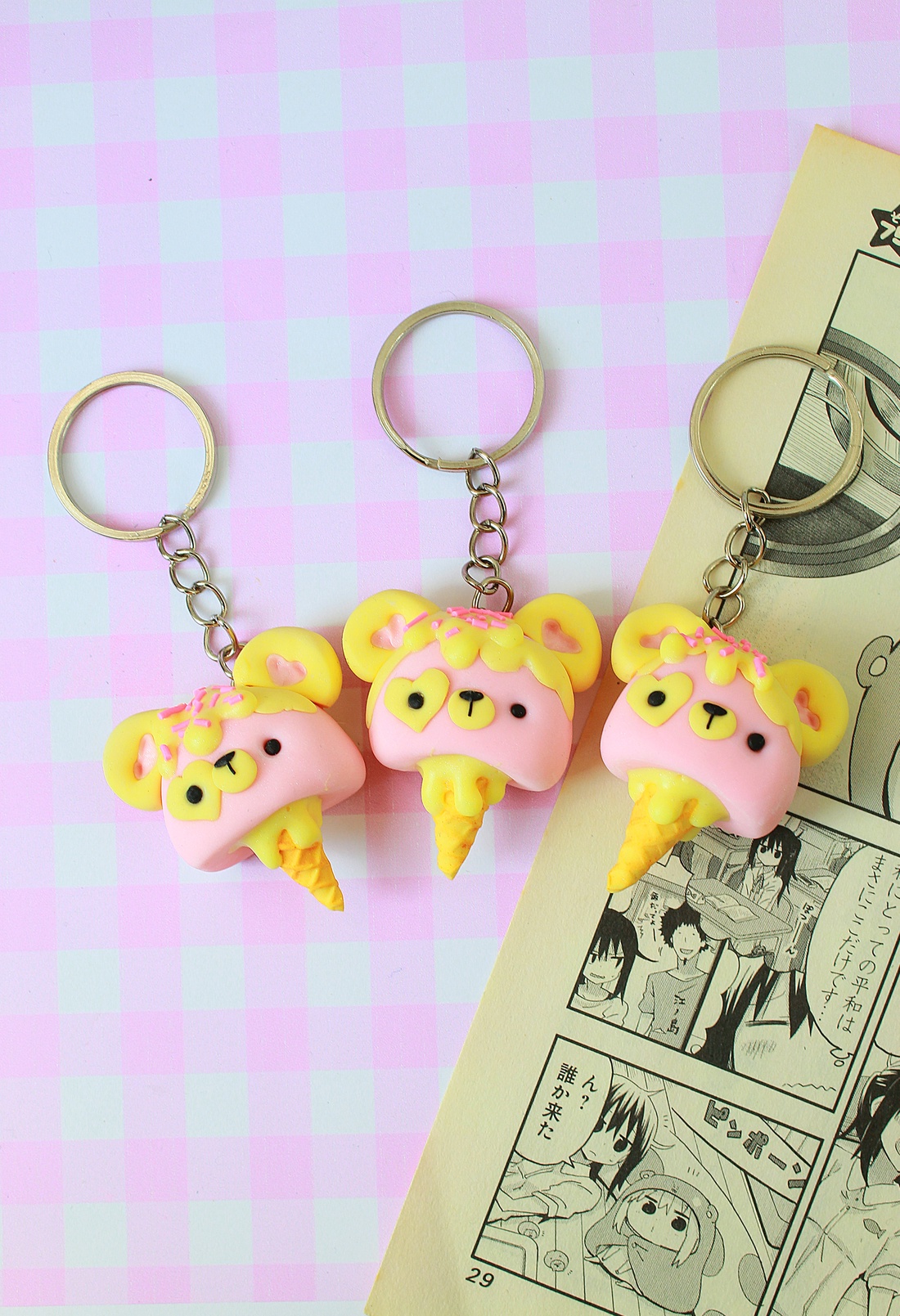 Breloc ursulet kawaii - genți și portofele - accesorii genți - breloc - Artynos.ro