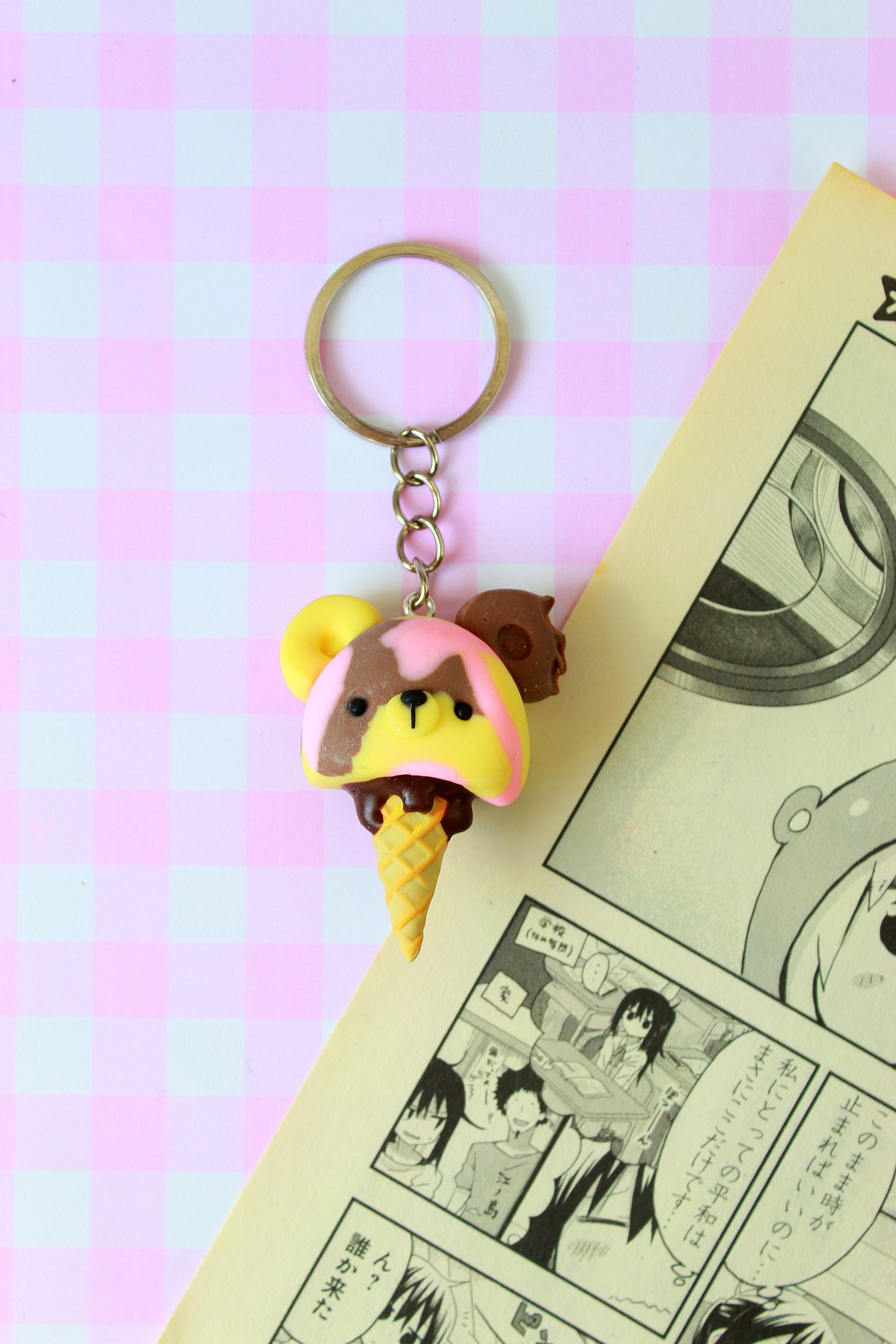 Breloc ursulet kawaii - genți și portofele - accesorii genți - breloc - Artynos.ro