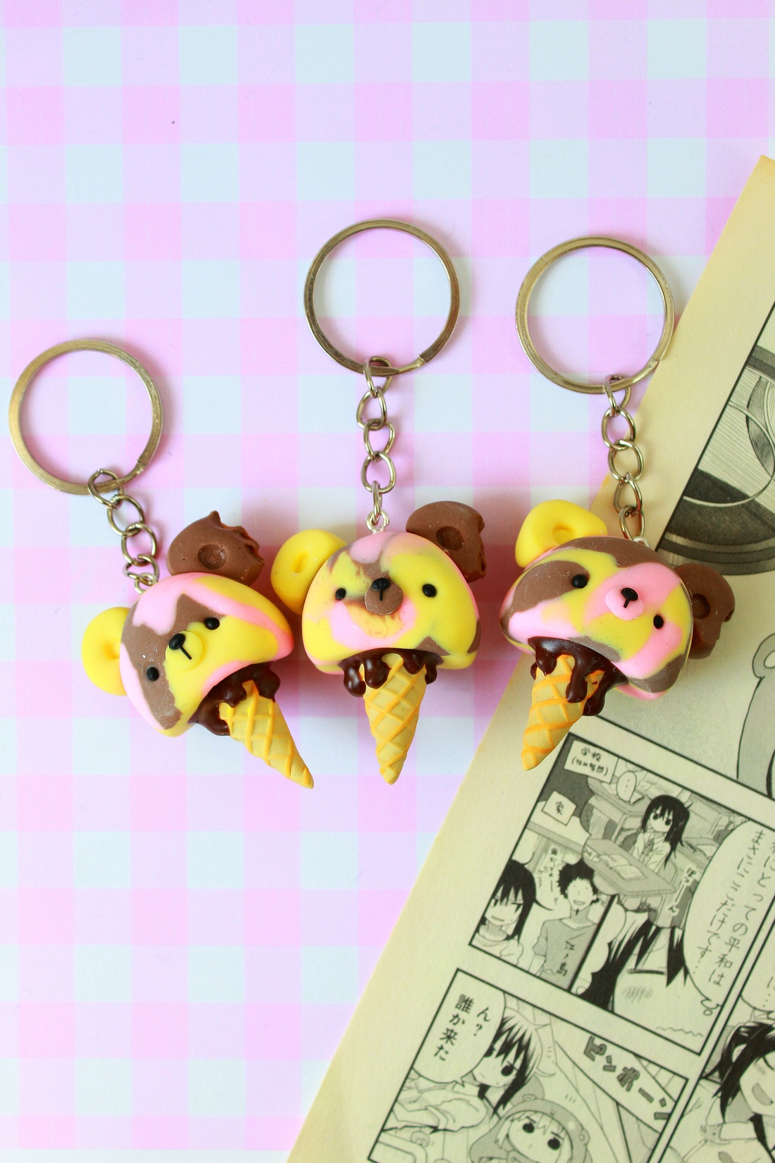 Breloc ursulet kawaii - genți și portofele - accesorii genți - breloc - Artynos.ro