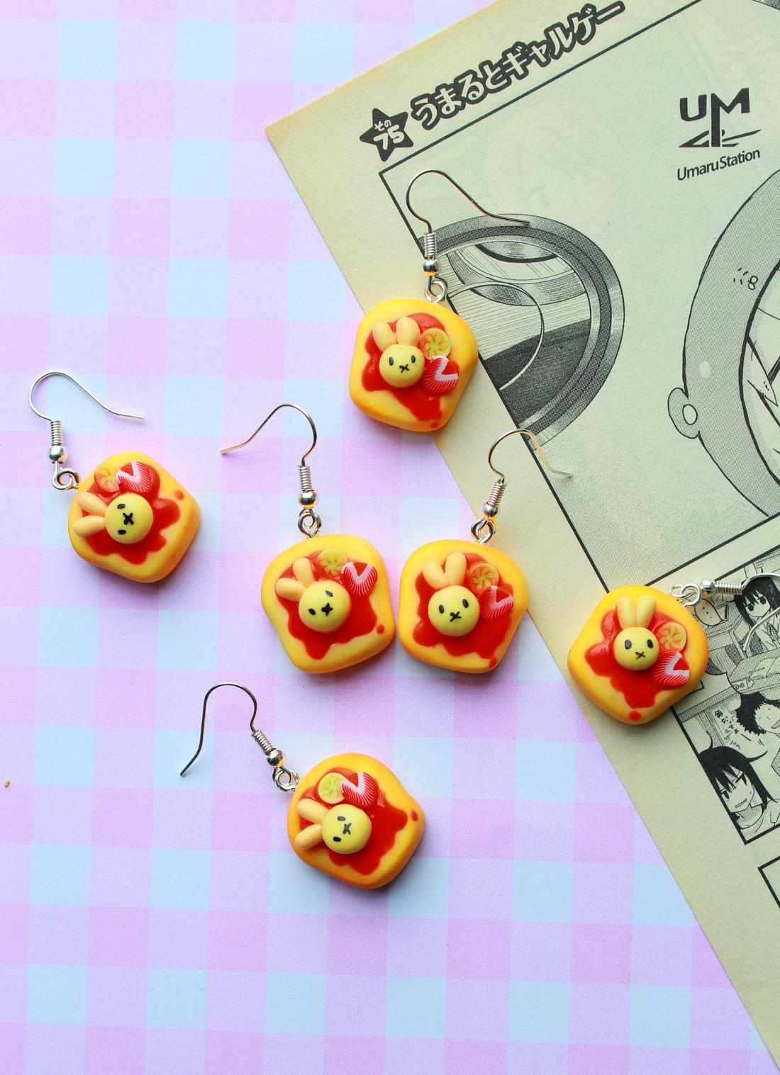 Cercei Toast Miffy - bijuterii - cercei - cercei cu figurine - Artynos.ro