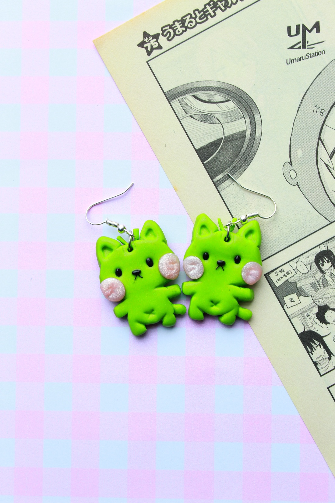 Cercei Alien Cat - bijuterii - cercei - cercei cu figurine - Artynos.ro