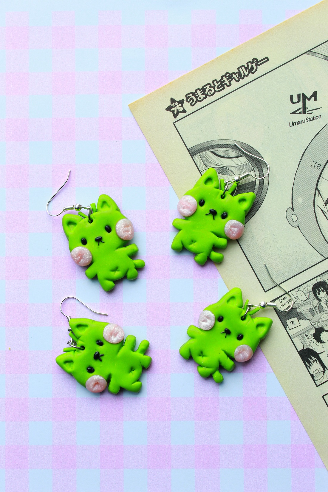 Cercei Alien Cat - bijuterii - cercei - cercei cu figurine - Artynos.ro