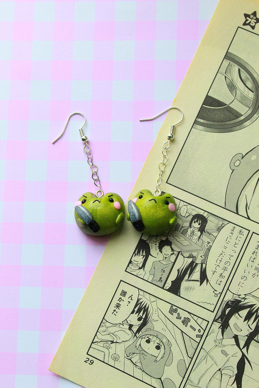 Cercei Broscute nervoase - bijuterii - cercei - cercei cu figurine - Artynos.ro