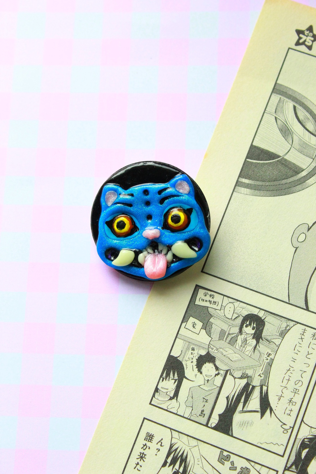 Insigna Derpy tiger - bijuterii - broșe - Artynos.ro