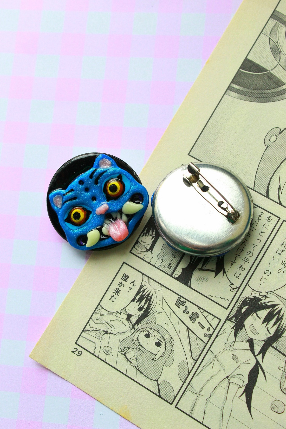 Insigna Derpy tiger - bijuterii - broșe - Artynos.ro