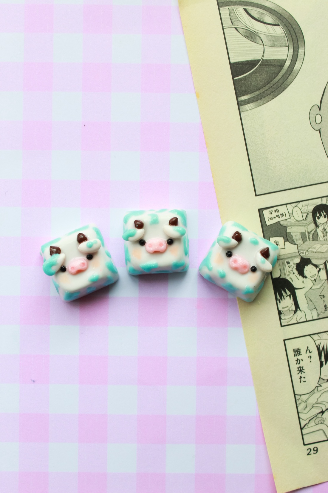 Keycaps Văcuțe afine - accessorii și unelte - accesorii decorative - figurine - Artynos.ro