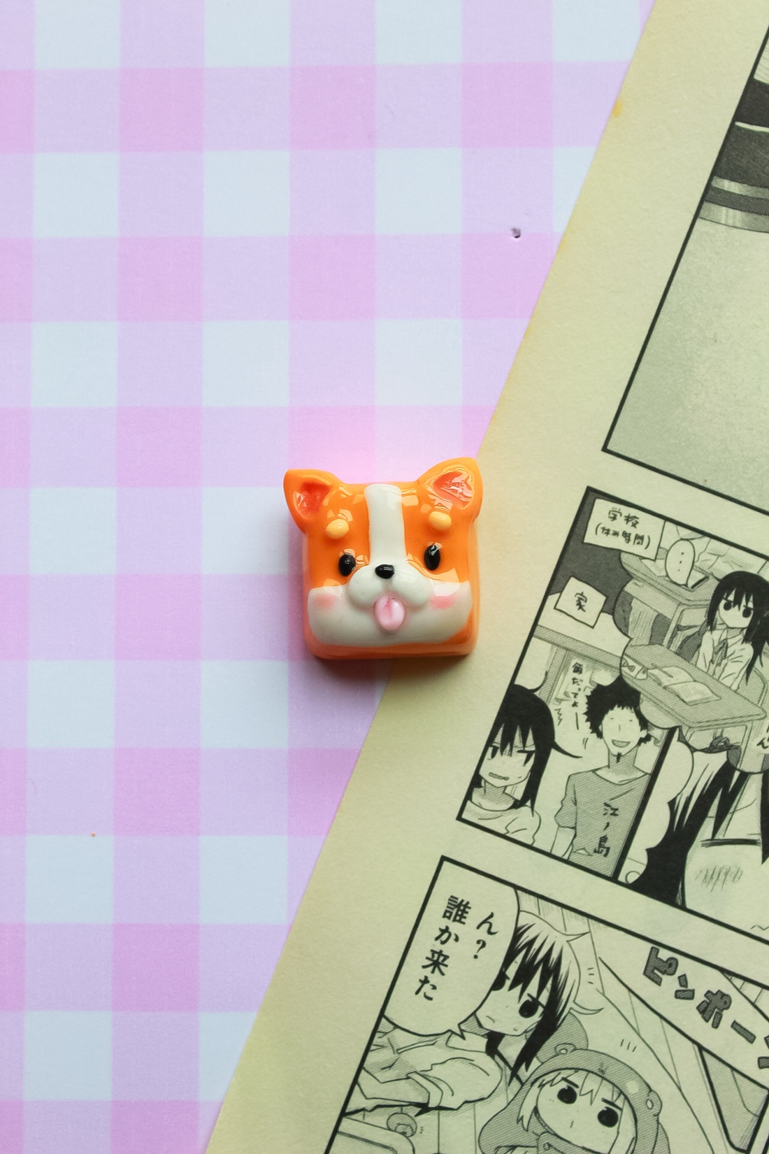 Keycaps Corgi - arte vizuale și accesorii  - sculptură - sculpturi și figurine din ceramică - Artynos.ro