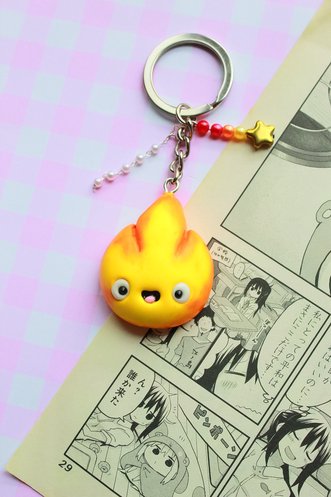 Breloc Calcifer  - genți și portofele - accesorii genți - breloc - Artynos.ro