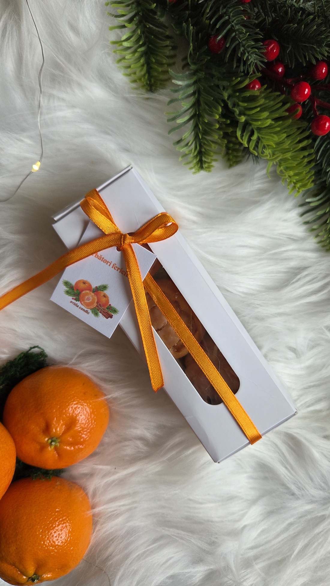 Set lumanari mandarine - crăciun - cadouri de moș crăciun - cadouri de moș crăciun - Artynos.ro