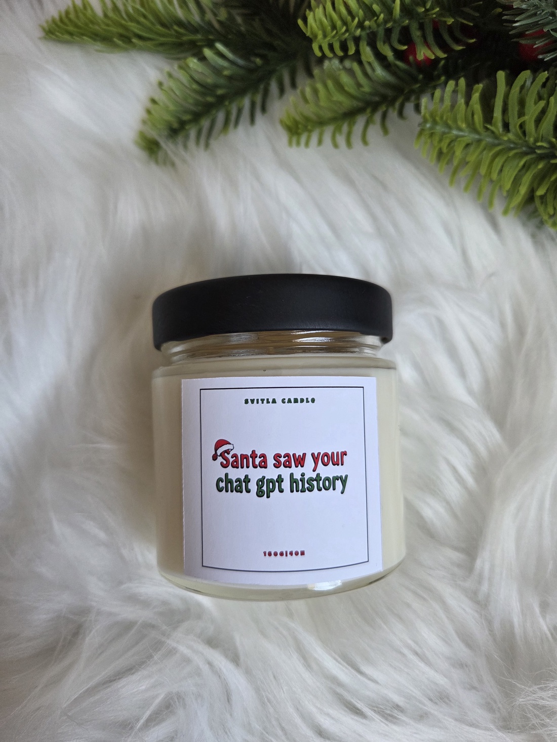 Lumanare Craciun text amuzant - crăciun - decorațiuni de crăciun de casă - lumânări parfumate de crăciun - Artynos.ro