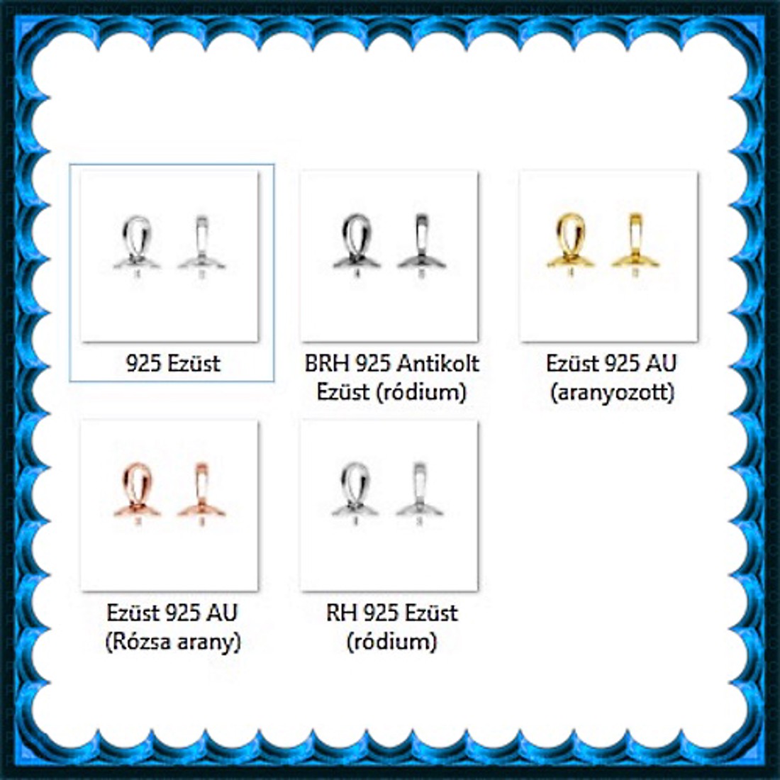 Accesorii pentru bijuterii din argint 925: suport pandantiv, închidere pandantiv EMK 68g - - Artynos.ro Accesorii pentru bijuterii din argint 925: suport pandantiv, închidere pandantiv EMK 68g - - Artynos.ro