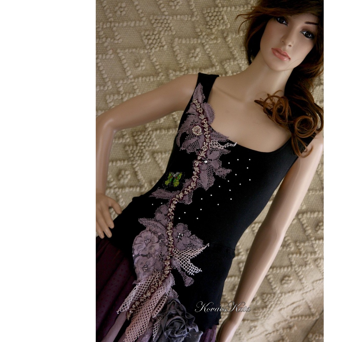 LYRA - ruha de design artsy - îmbrăcăminte și modă - haine damă - rochie, dintr-o bucată - Artynos.ro