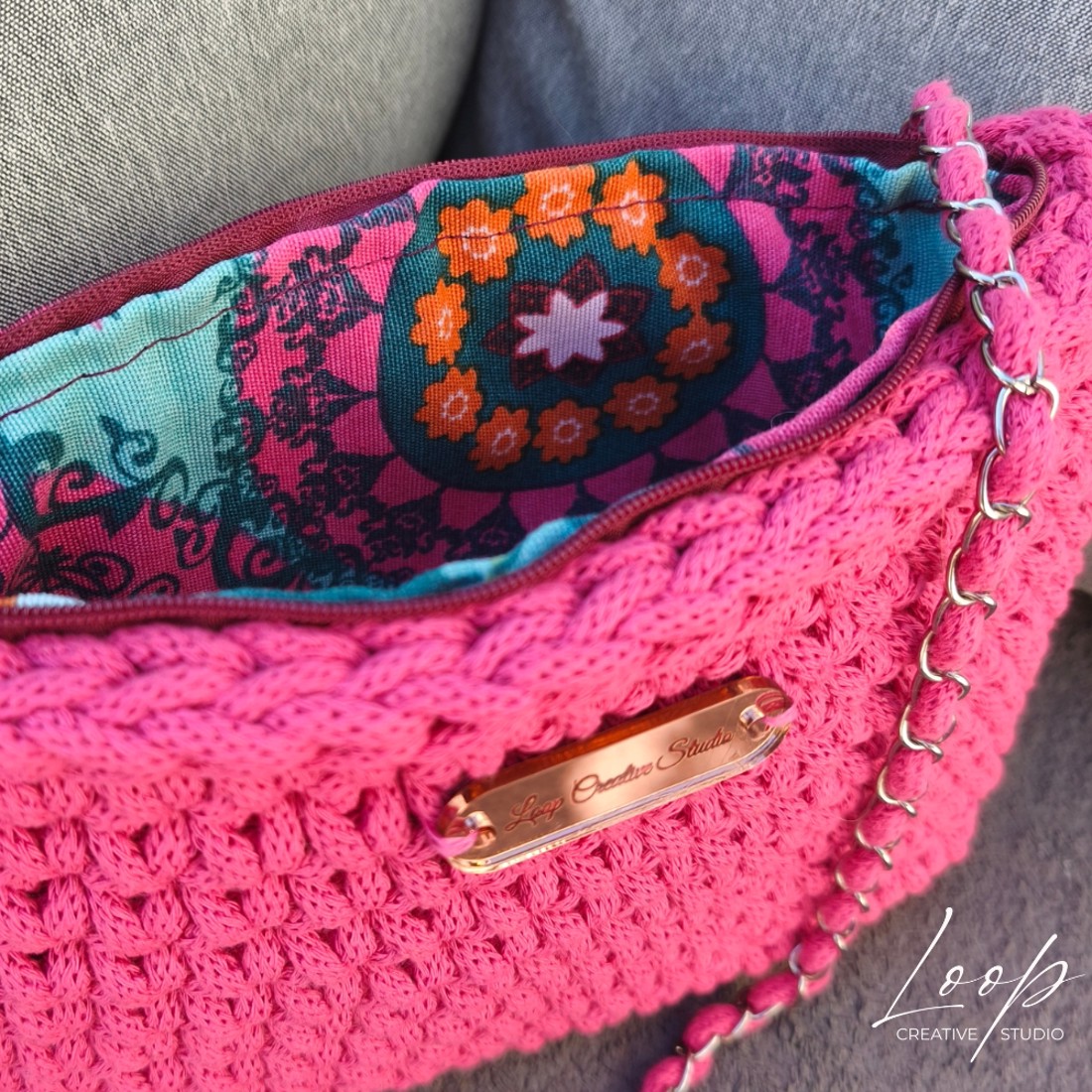 Nara � geantă crossbody realizată manual, croșetată  - genți și portofele - genți de mână și umăr - geantă crossbody - Artynos.ro