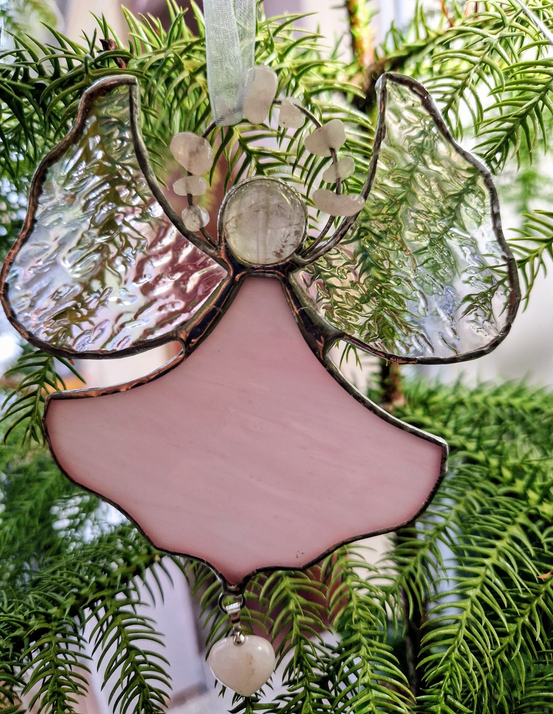 Înger de cristal în roz - crăciun - cadouri de moș crăciun - cadouri de moș crăciun - Artynos.ro