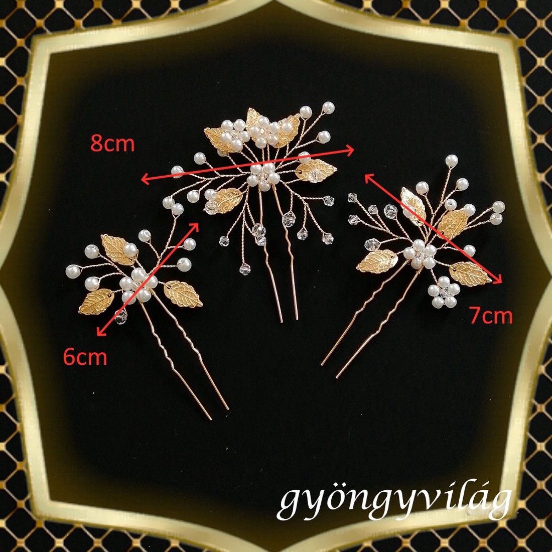 Bijuterii, ornamente de păr, catarame de păr: nuntă, mireasă, ornament de păr casual, ES-H-SZ03 set de 3 -  - Artynos.ro