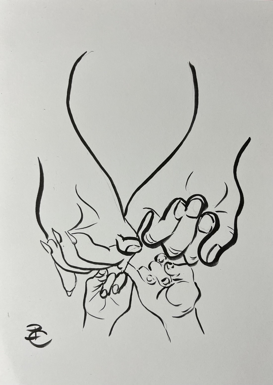 Desen de familie împreună - arte vizuale și accesorii  - grafică, ilustrație - alte desene - Artynos.ro