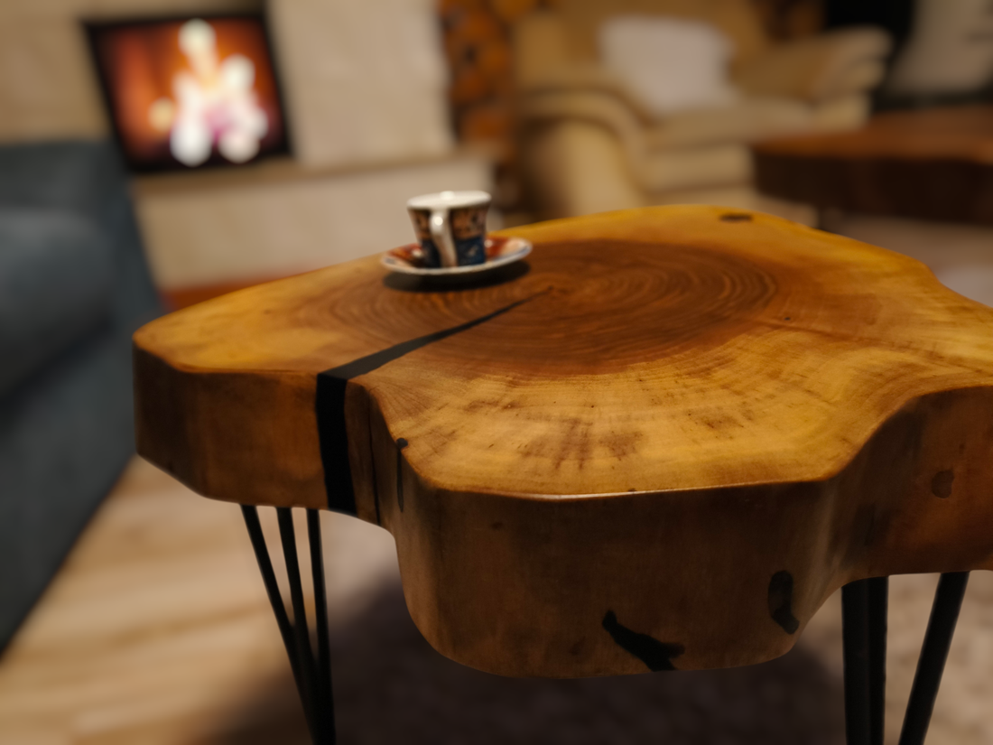 Masuta Cafea din lemn masiv de nuc  - casă & stil de viață - mobilier artizanal - mese - Artynos.ro