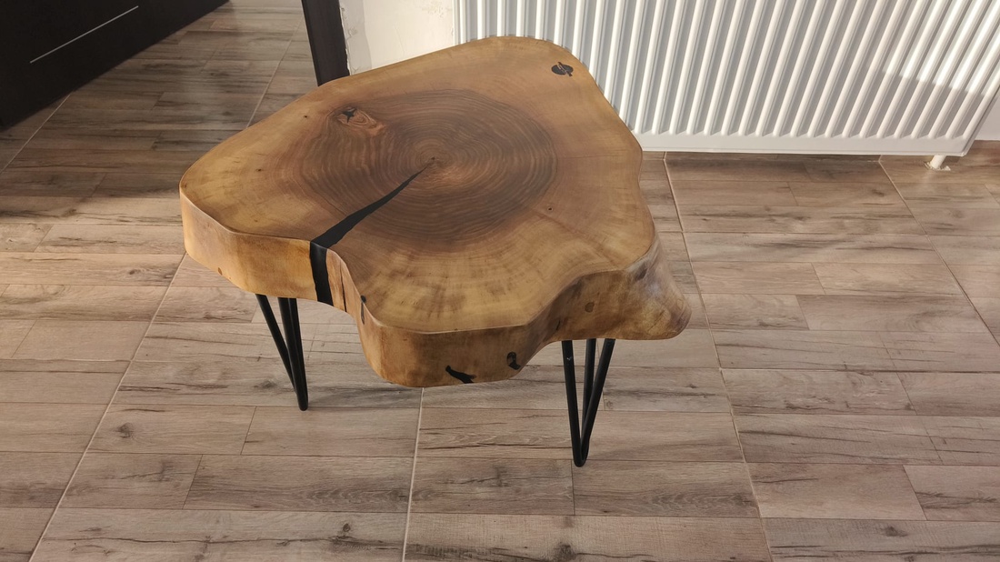 Masuta Cafea din lemn masiv de nuc  - casă & stil de viață - mobilier artizanal - mese - Artynos.ro