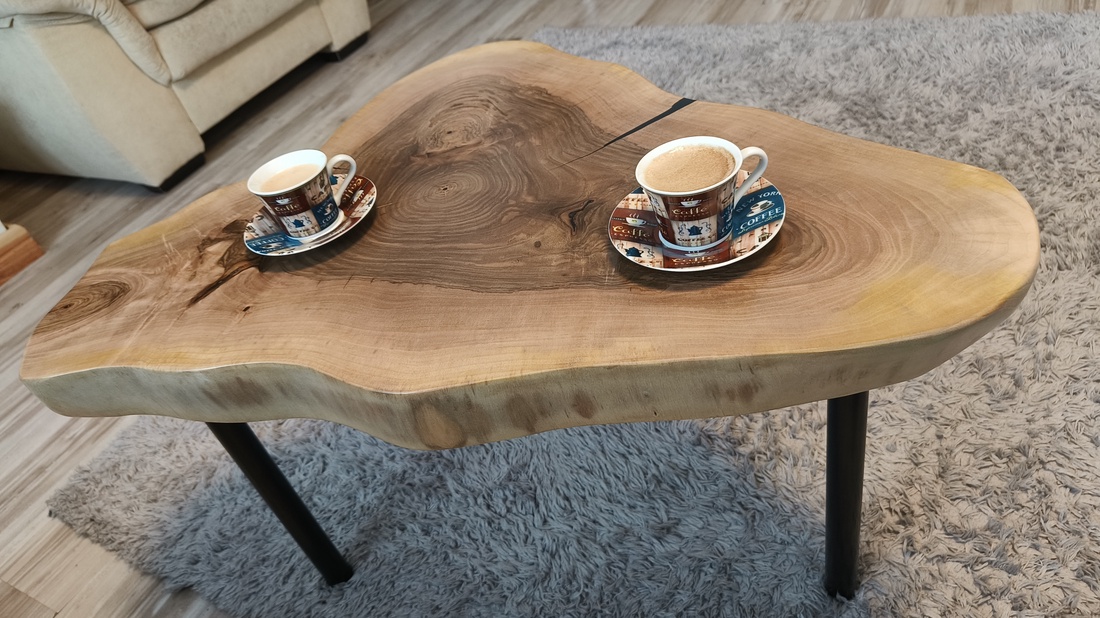Masuta Cafea din lemn masiv de nuc  - casă & stil de viață - mobilier artizanal - mese - Artynos.ro