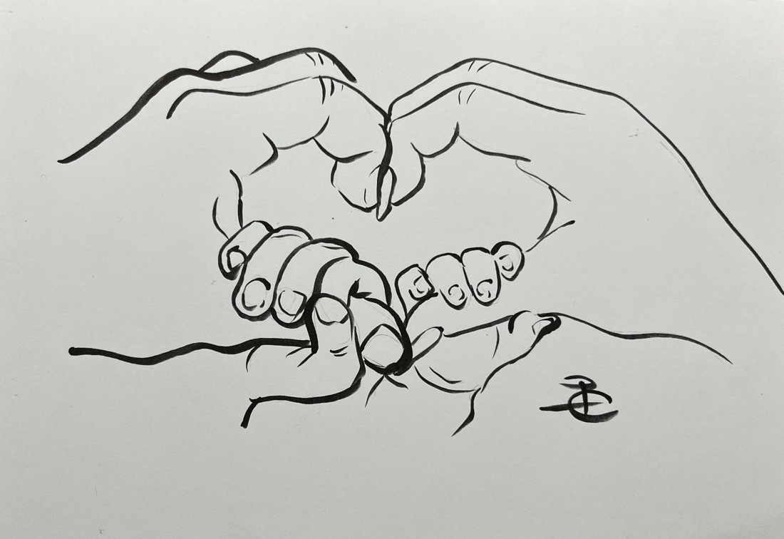 Desen de familie împreună - arte vizuale și accesorii  - grafică, ilustrație - alte desene - Artynos.ro