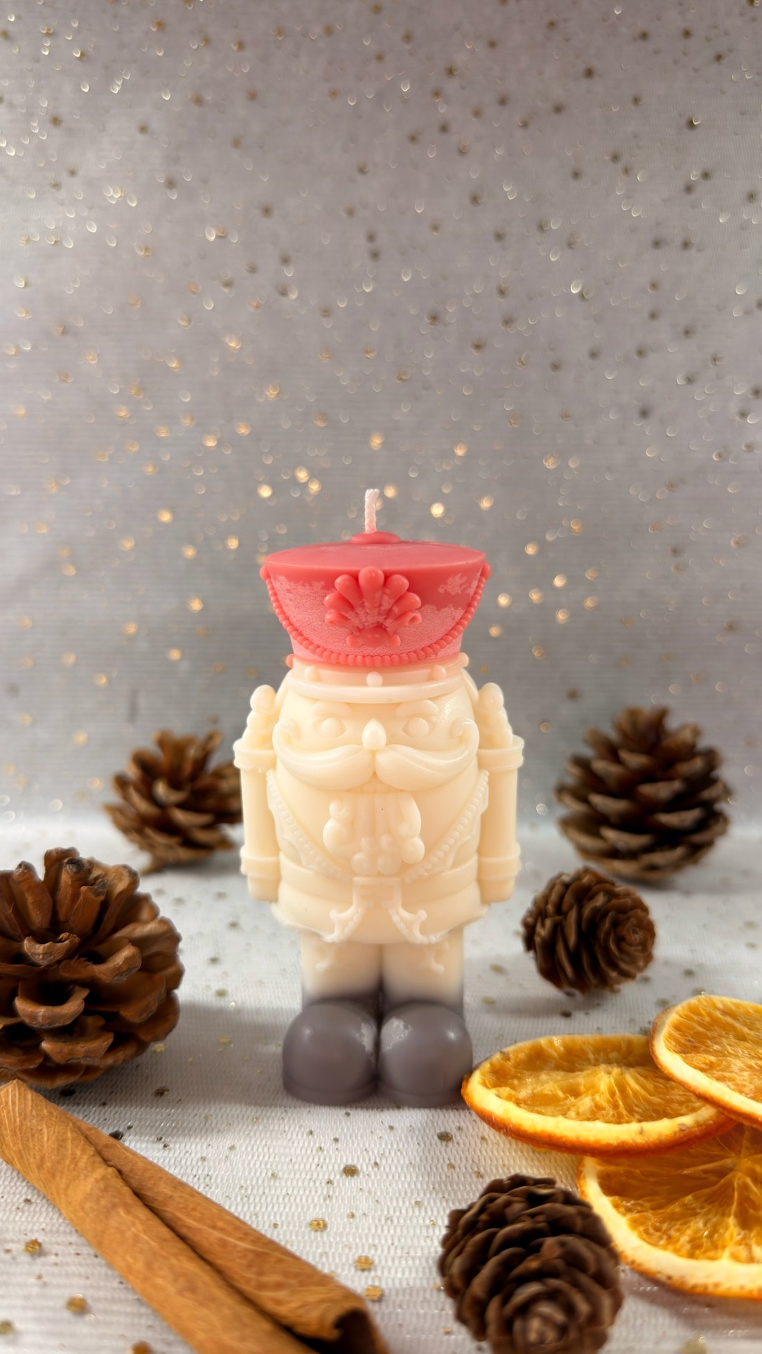 Lumânare Spărgător de nuci - crăciun - decorațiuni de crăciun de casă - lumânări parfumate de crăciun - Artynos.ro