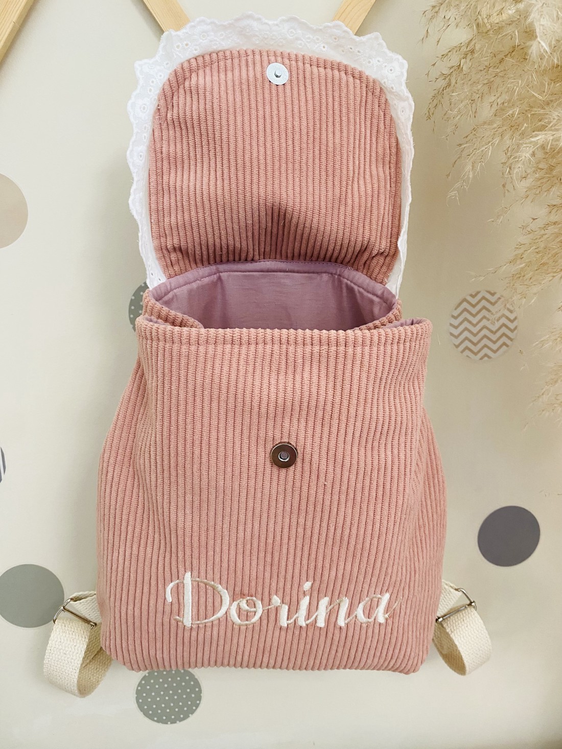 Rucsac personalizat pentru preșcolari - în culori la alegere, cu numele brodat, personalizabil -  - Artynos.ro