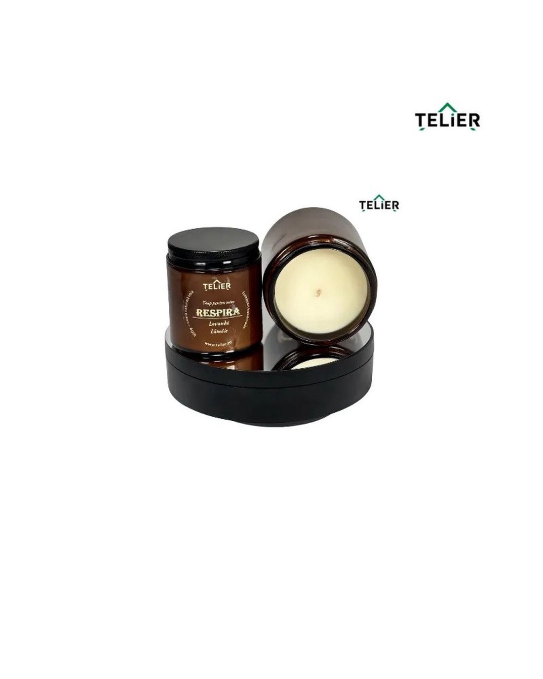 Lumânare parfumată din ceară de soia � Lavanda si Lamaie RESPIRA - casă & stil de viață - lumânări, parfumuri, arome - lumânări artizanale - Artynos.ro