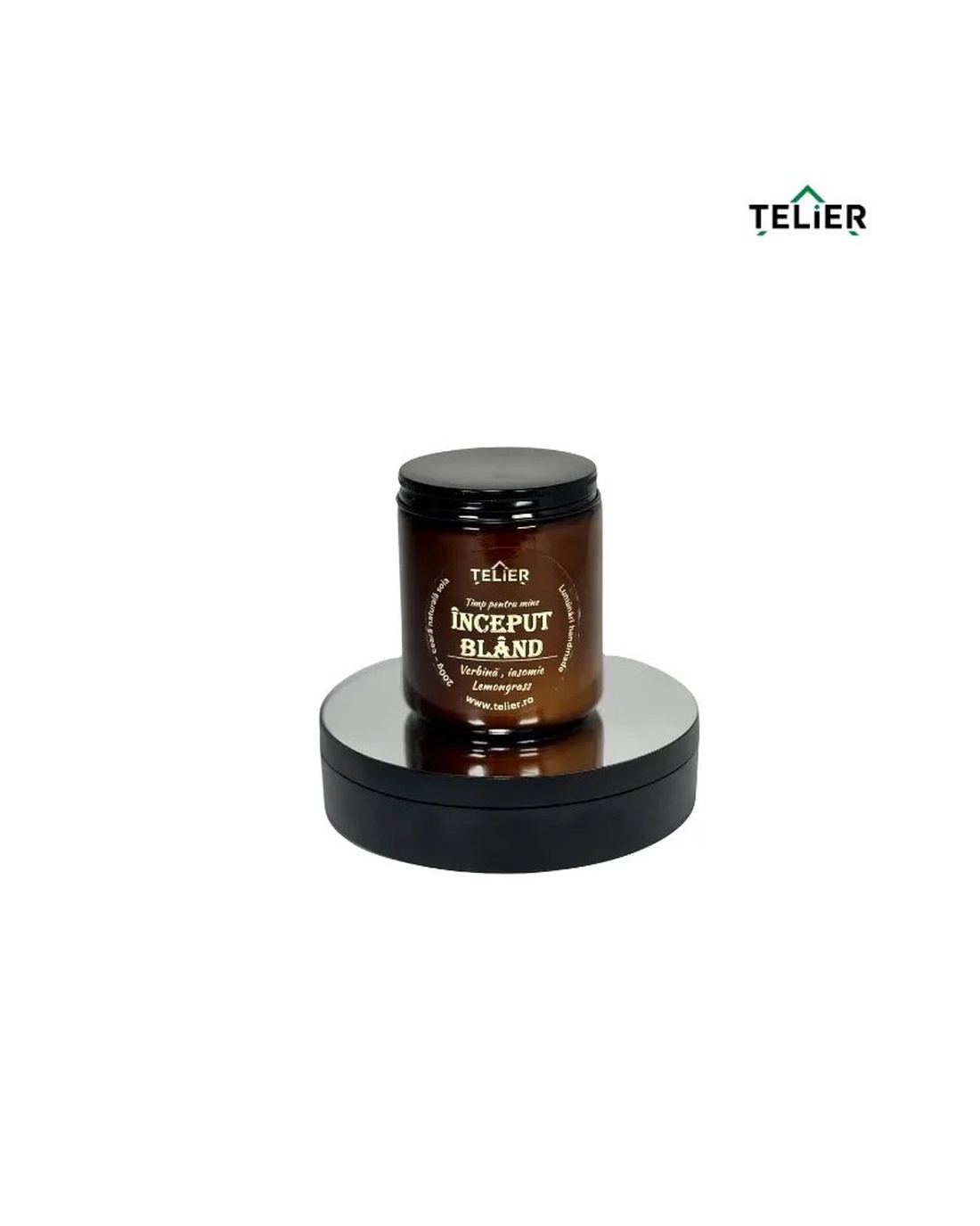 Lumânare parfumată din ceară de soia Verbina, Lime și Iasomie ÎNCEPUT BLÂND - casă & stil de viață - lumânări, parfumuri, arome - lumânări artizanale - Artynos.ro