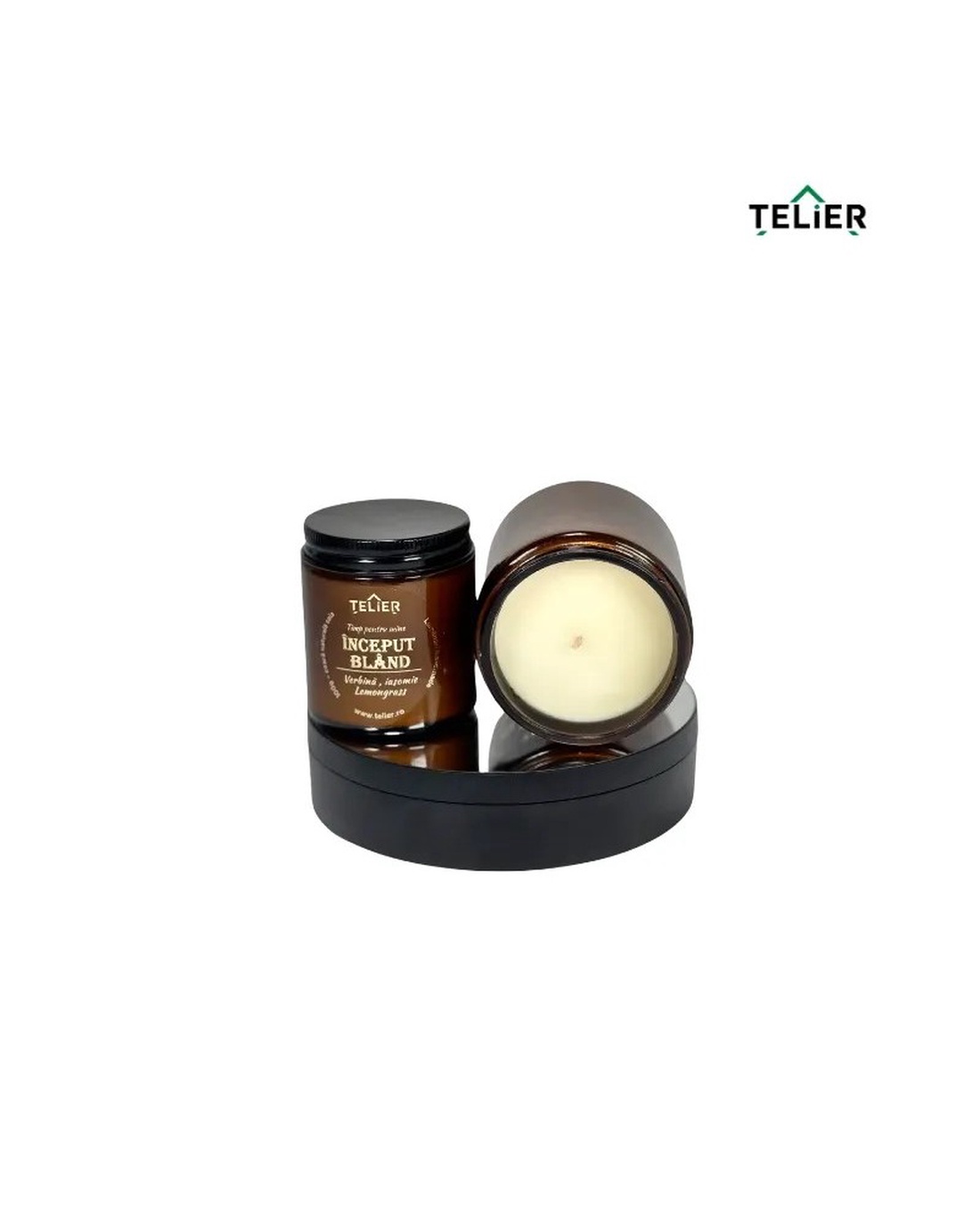 Lumânare parfumată din ceară de soia Verbina, Lime și Iasomie ÎNCEPUT BLÂND - casă & stil de viață - lumânări, parfumuri, arome - lumânări artizanale - Artynos.ro