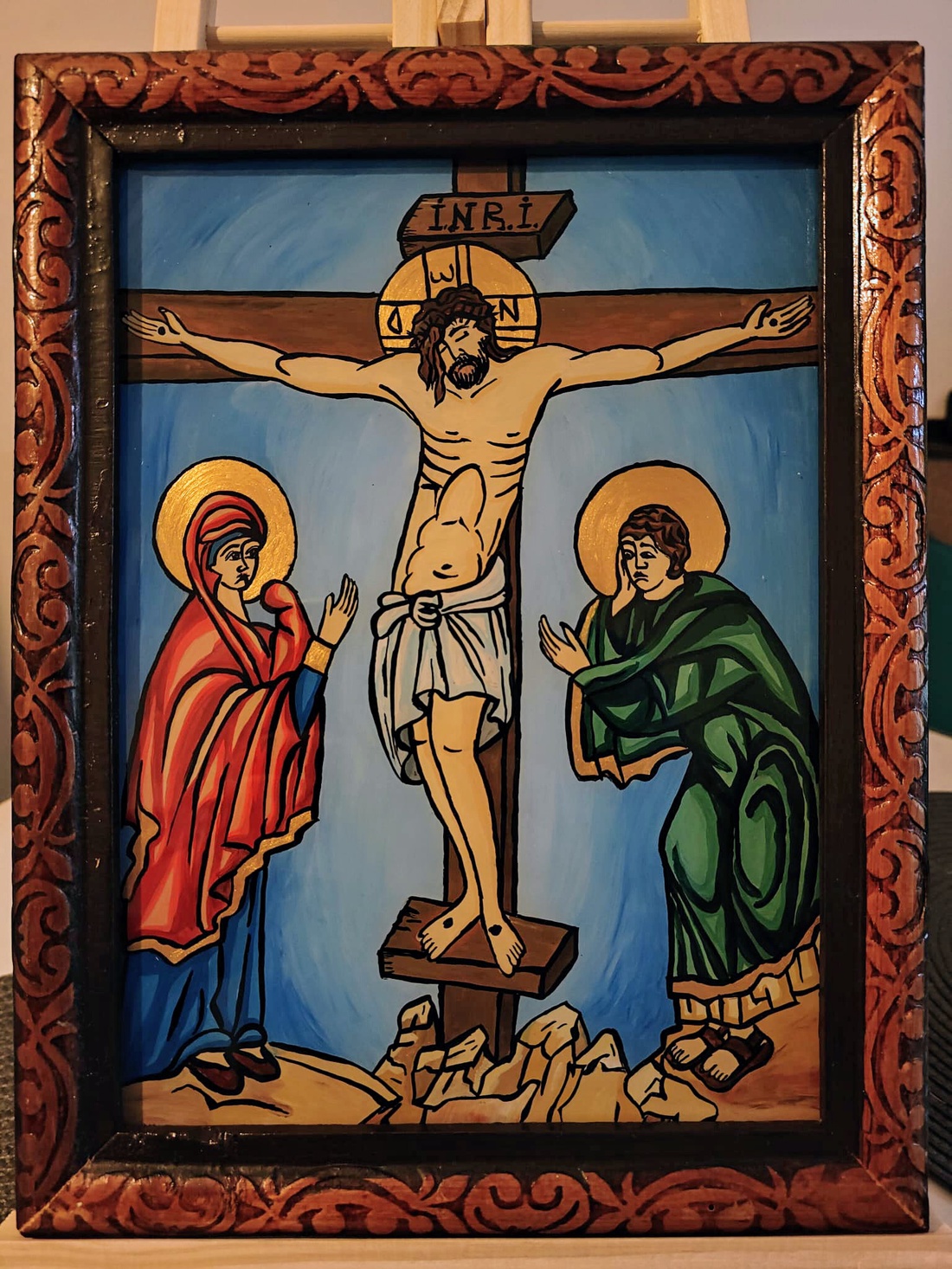 Icoana pictata pe sticla Rastignirea - arte vizuale și accesorii - picturi - pictură pe sticlă - Artynos.ro Icoana pictata pe sticla Rastignirea - arte vizuale și accesorii - picturi - pictură pe sticlă - Artynos.ro