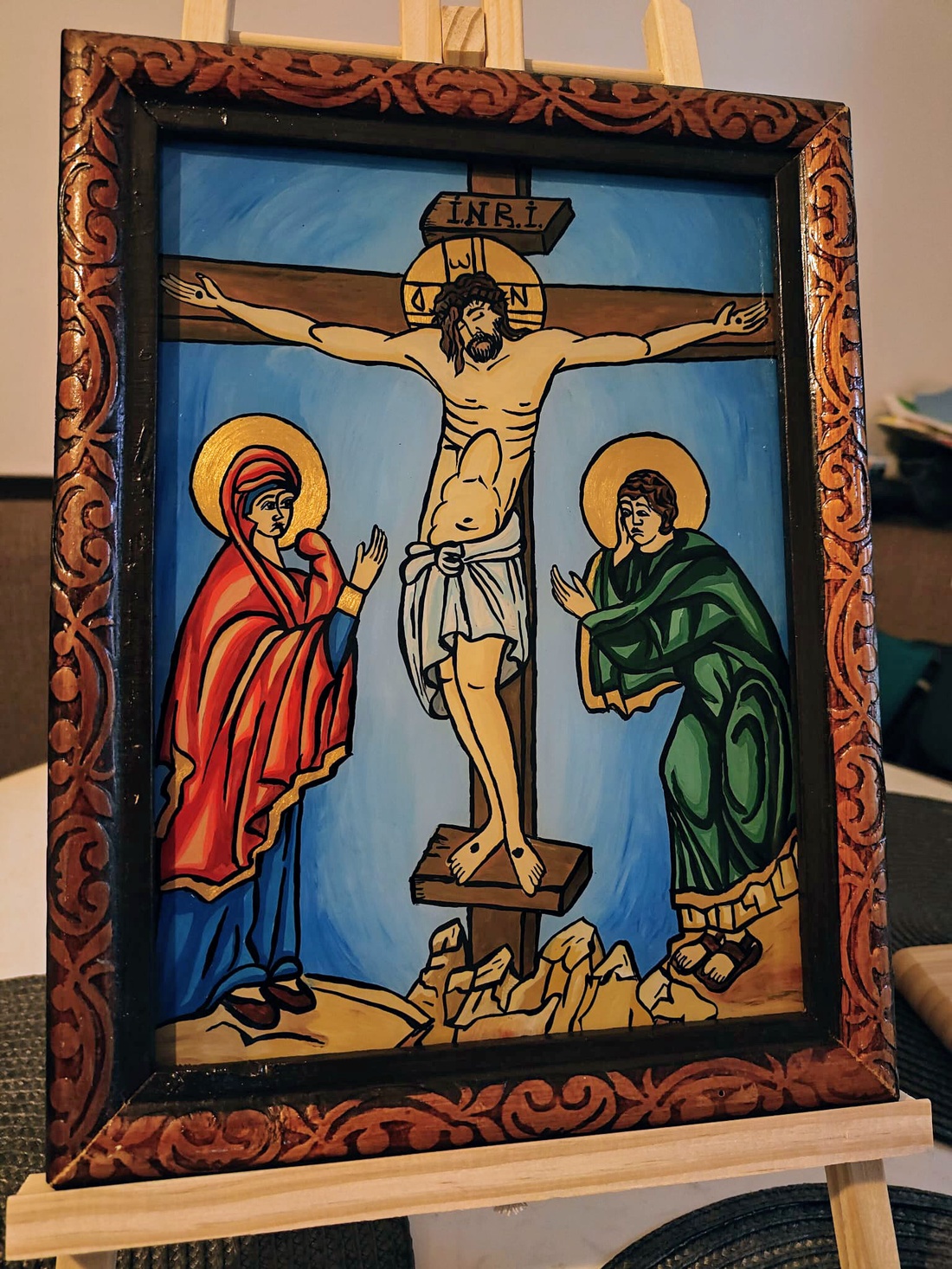 Icoana pictata pe sticla Rastignirea - arte vizuale și accesorii - picturi - pictură pe sticlă - Artynos.ro Icoana pictata pe sticla Rastignirea - arte vizuale și accesorii - picturi - pictură pe sticlă - Artynos.ro