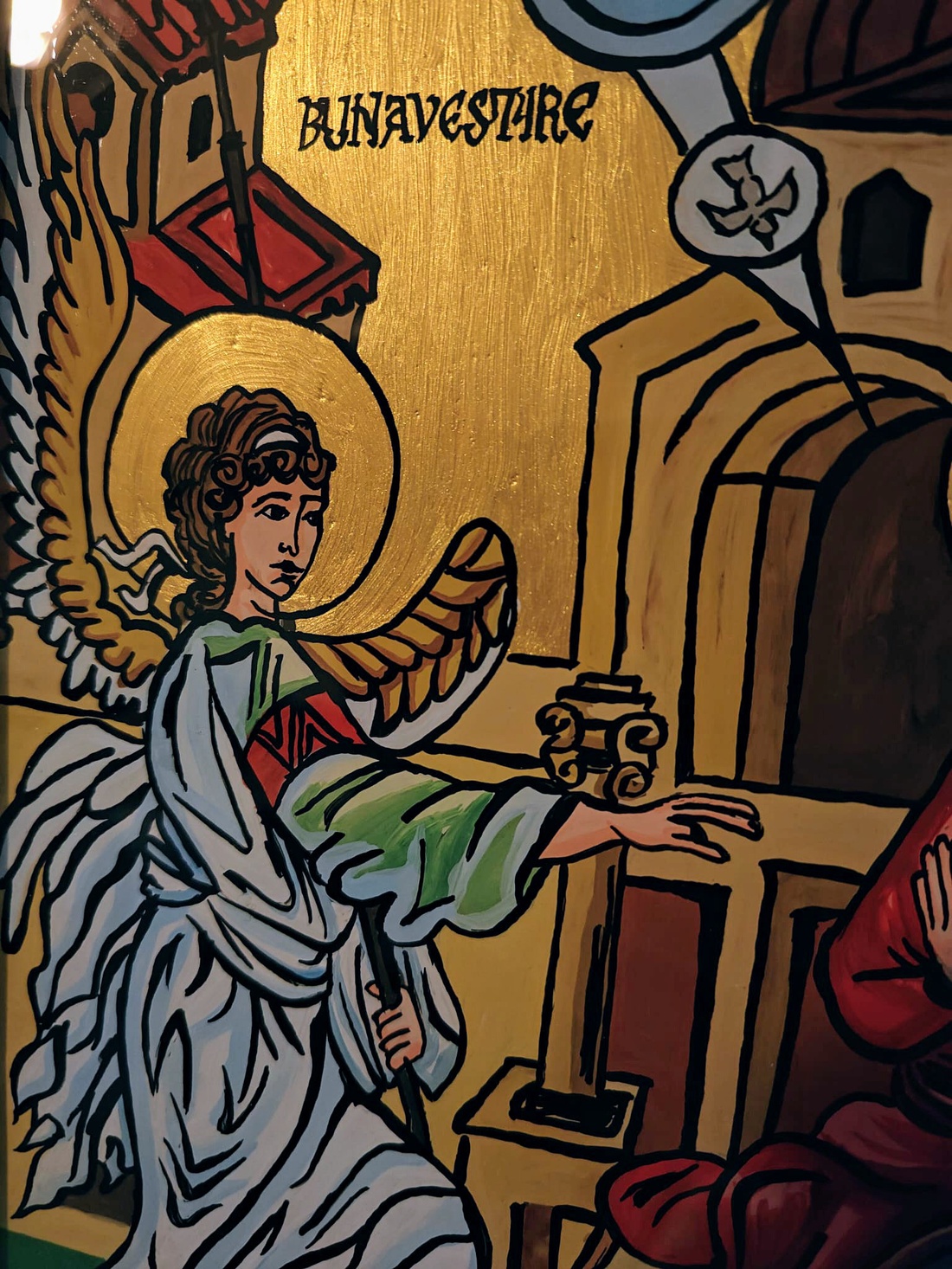 Icoana pictata pe sticla Bunavestire - arte vizuale și accesorii - picturi - pictură pe sticlă - Artynos.ro Icoana pictata pe sticla Bunavestire - arte vizuale și accesorii - picturi - pictură pe sticlă - Artynos.ro