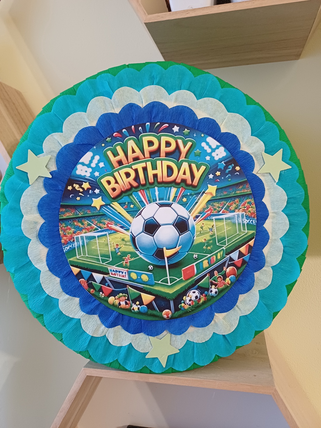 Pinata piniata Fotbal Happy Birthday  - jucării și echipamente pentru copii - jocuri de mișcare - Artynos.ro