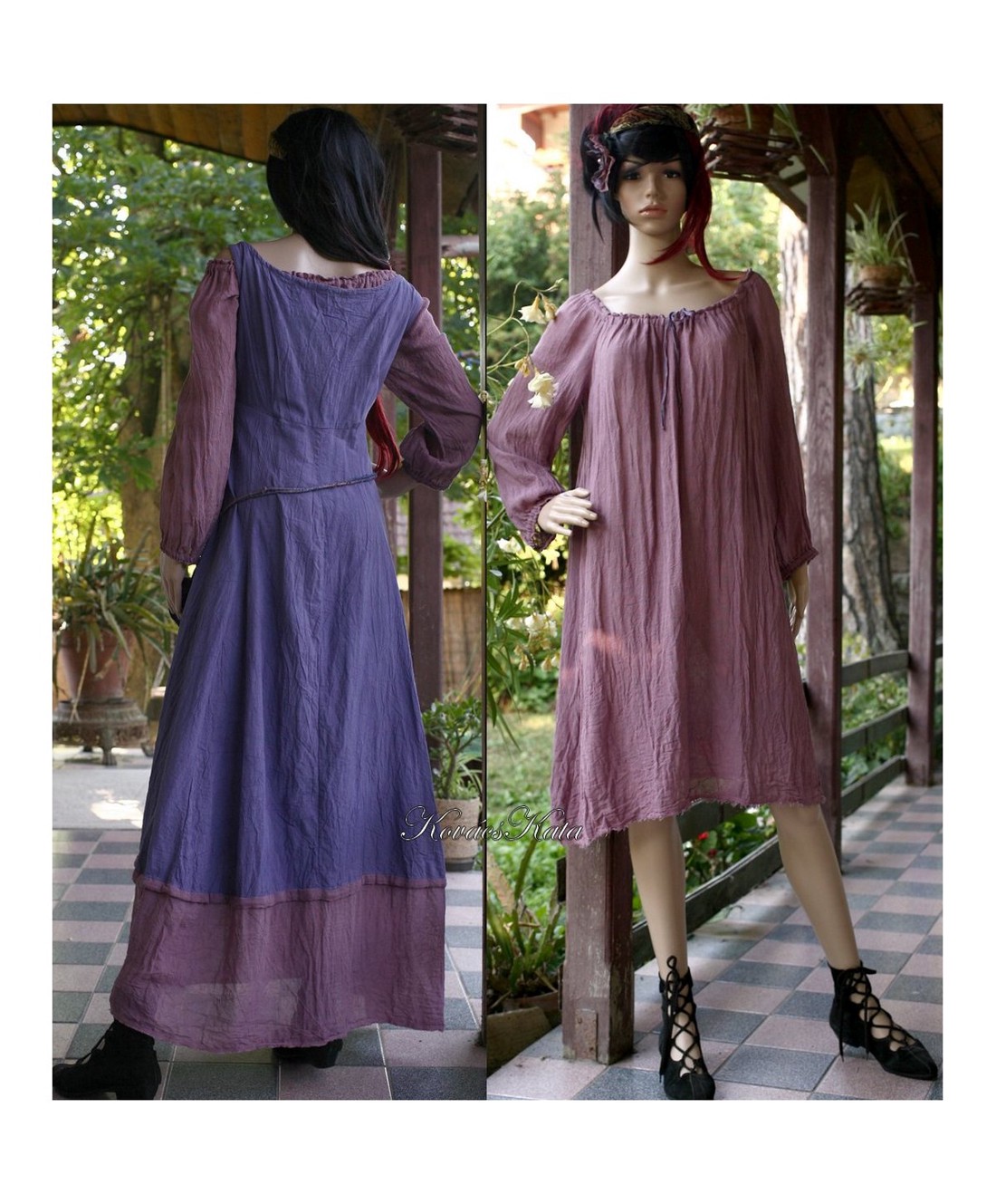 GISELLE - Costum de design gotic și romantic - îmbrăcăminte și modă - haine damă - rochie, dintr-o bucată - Artynos.ro