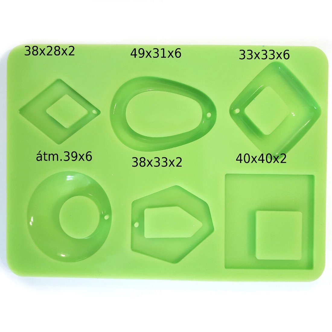 Set de matrițe pentru realizarea pandantivelor din rășină, 6 bucăți -  - Artynos.ro