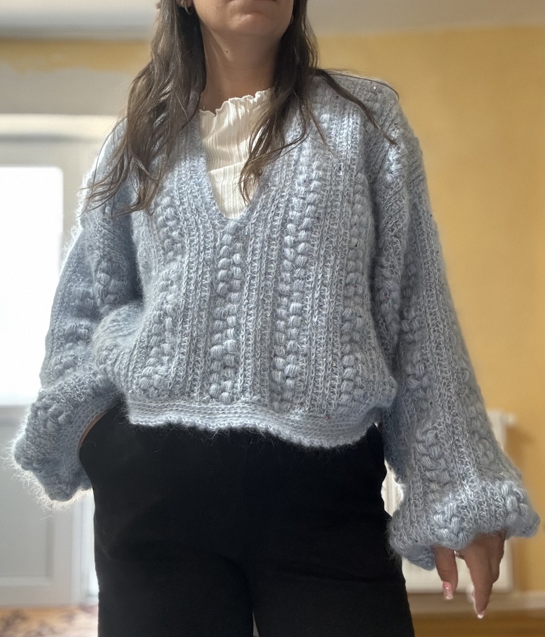 Pulover handmade �Soft Winter - îmbrăcăminte și modă - haine damă - bluze damă - Artynos.ro