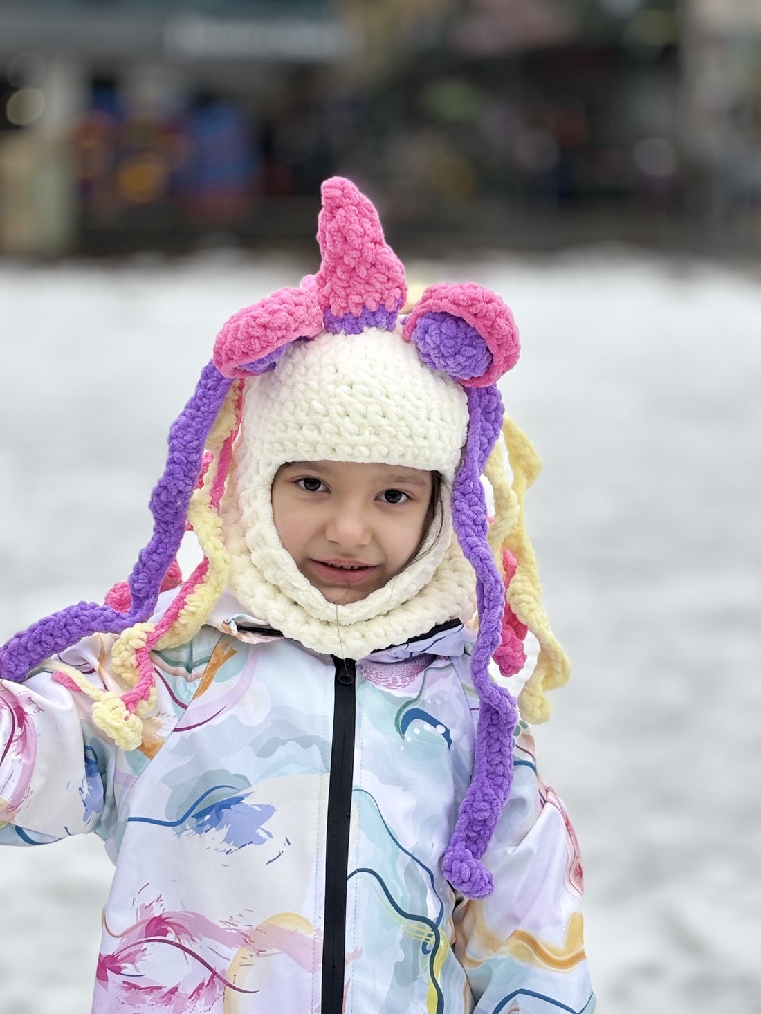 Cagulă �Unicorn de pluș - 6-10 ani - îmbrăcăminte și modă - eșarfe, pălării, fularuri - căciulă - Artynos.ro