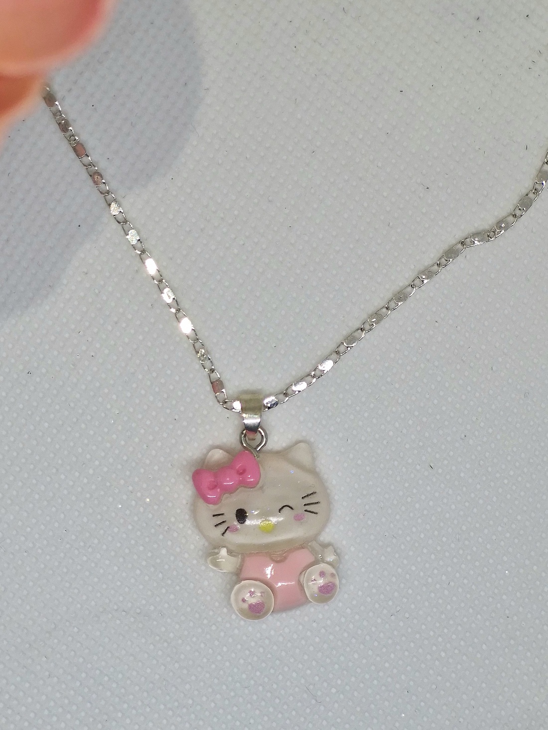 Set argint 925 cu Hello Kitty - bijuterii - cercei - cercei din argint - Artynos.ro