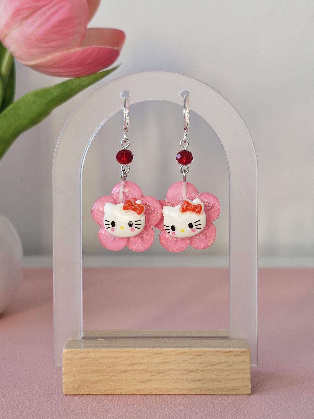 Cercei argint 925 cu Hello Kitty - bijuterii - cercei - cercei din argint - Artynos.ro
