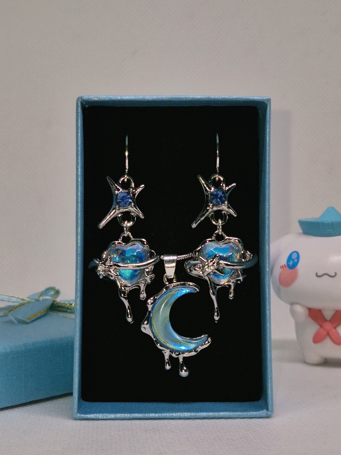 Set bijuterii Milky Way placat cu argint 925 - bijuterii - cercei - cercei din argint - Artynos.ro