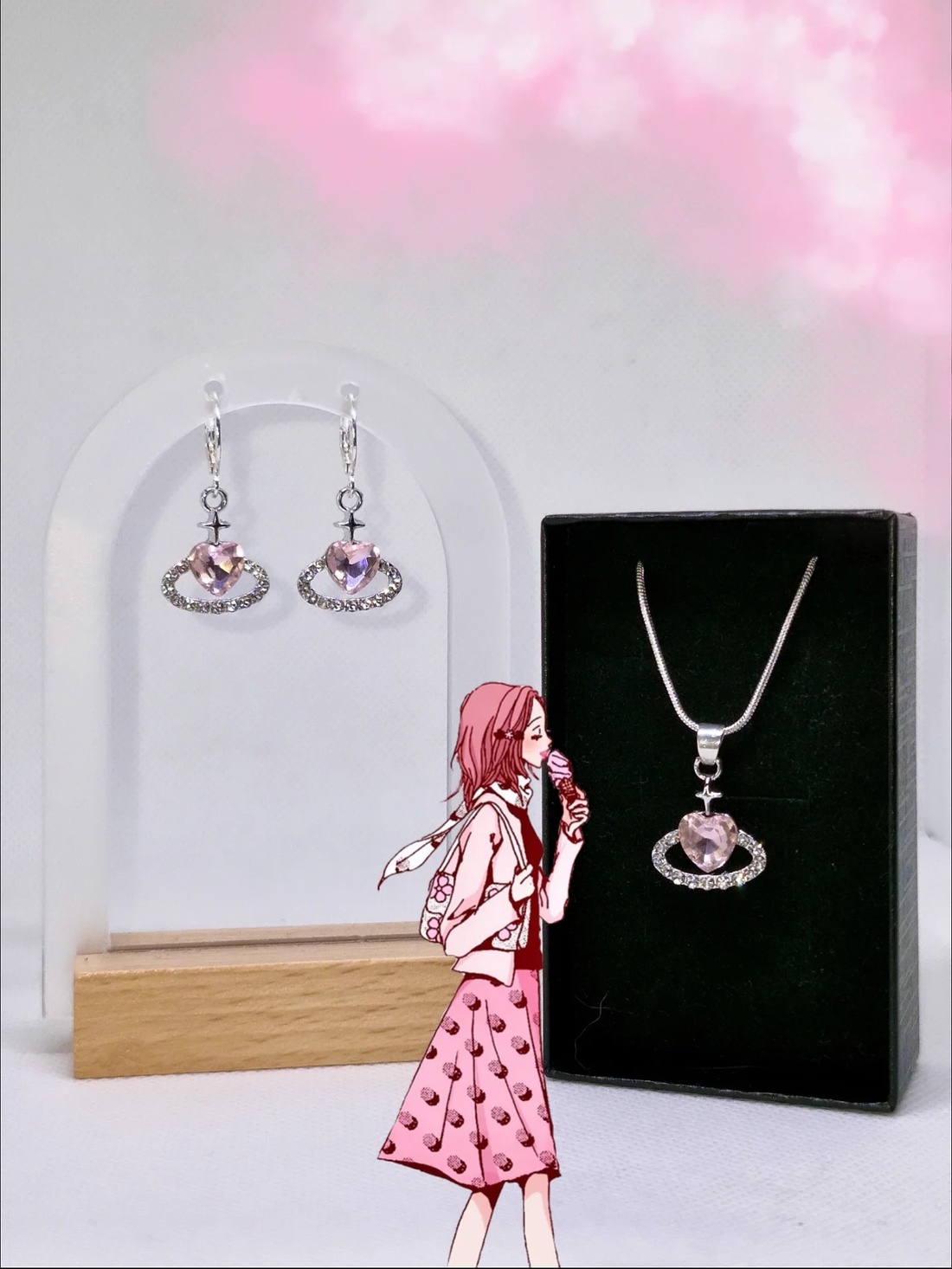 Set bijuterii Nana placat cu argint 925 - bijuterii - seturi de bijuterii - Artynos.ro