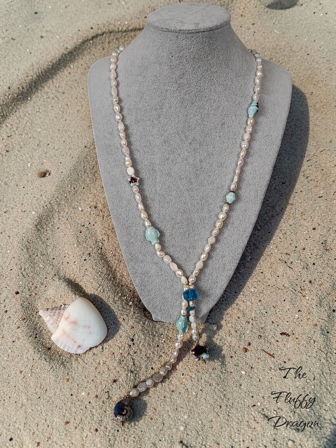 Colier lung din perle de cultura - bijuterii - coliere - coliere din perle - Artynos.ro