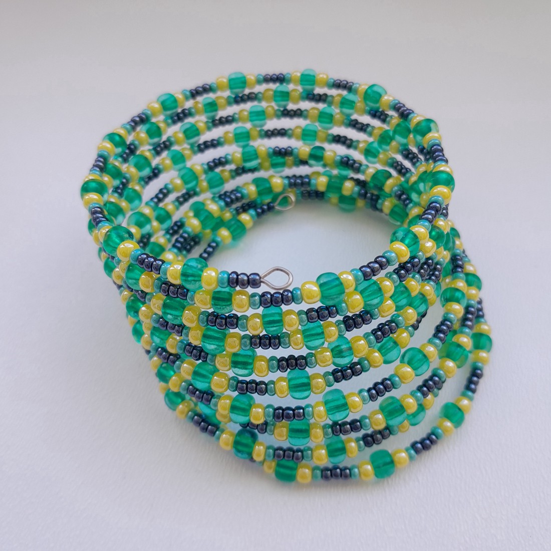 Brățară de memorie - verde-lemon-gri închis - - Artynos.ro Brățară de memorie - verde-lemon-gri închis - - Artynos.ro