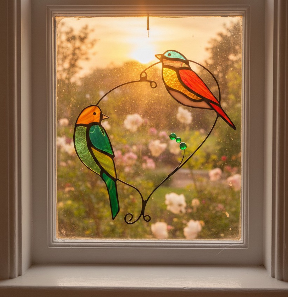 MADARKÁK TIFFANY Suncatcher / fereastră decor pentru iubitorii de natură - casă & stil de viață - accesorii pentru decorat casa - decorațiuni de geam și decorațiuni de ușă  - decor ferestre și autocolant pentru geam - Artynos.ro