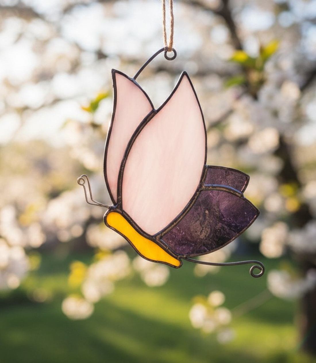 Decor fereastră Tiffany cu fluture � pentru iubitorii naturii  - casă & stil de viață - decorațiuni de casă - decorațiuni de geam și ușă - stickere pentru geam - Artynos.ro