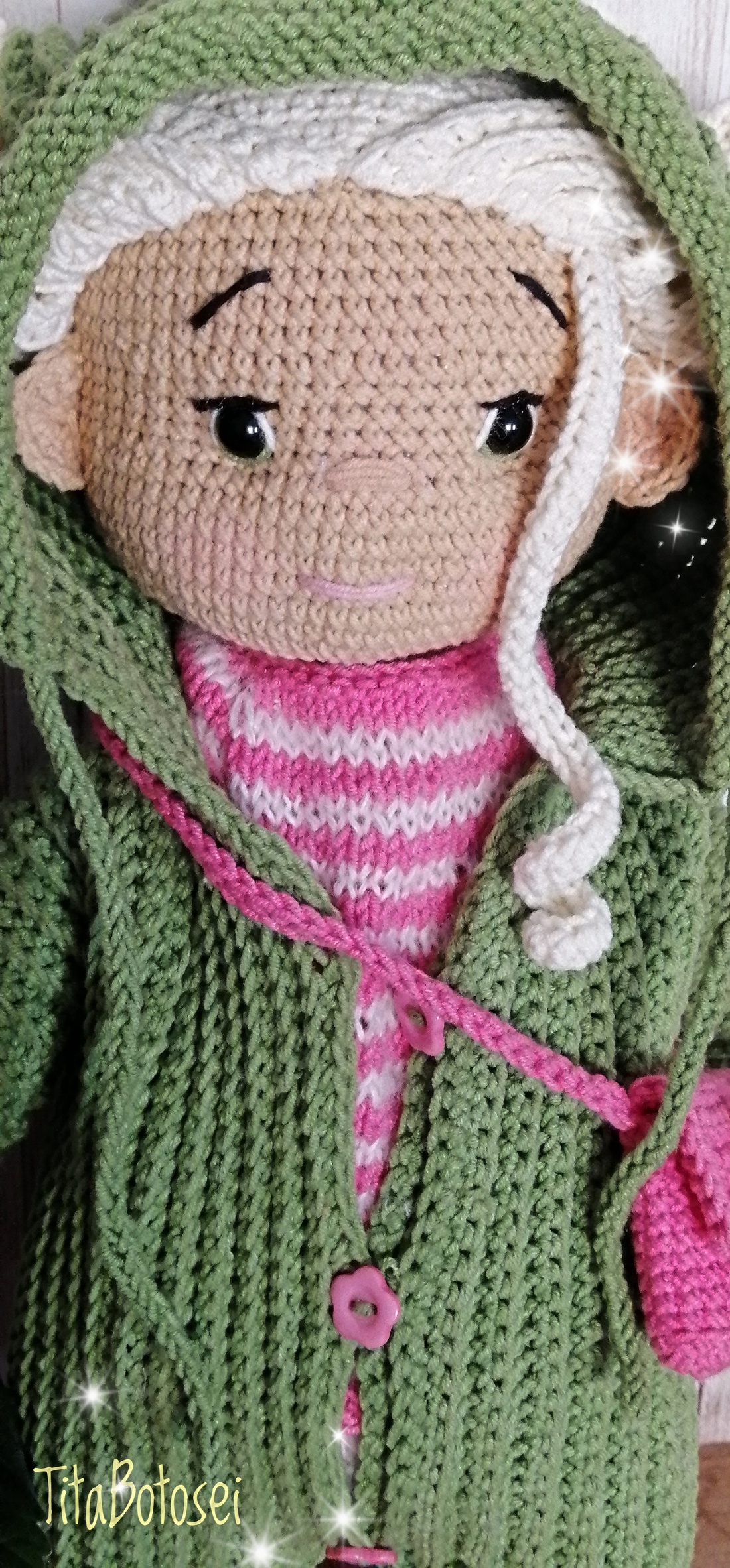 Papusa crosetata, jucărie crosetata, handmade, Cadou Craciun, cadou Paște, cadou fetite, cadou zi nastere - jucării și echipamente pentru copii - plușuri - păpușă croșetată, păpușă de pluș - Artynos.ro